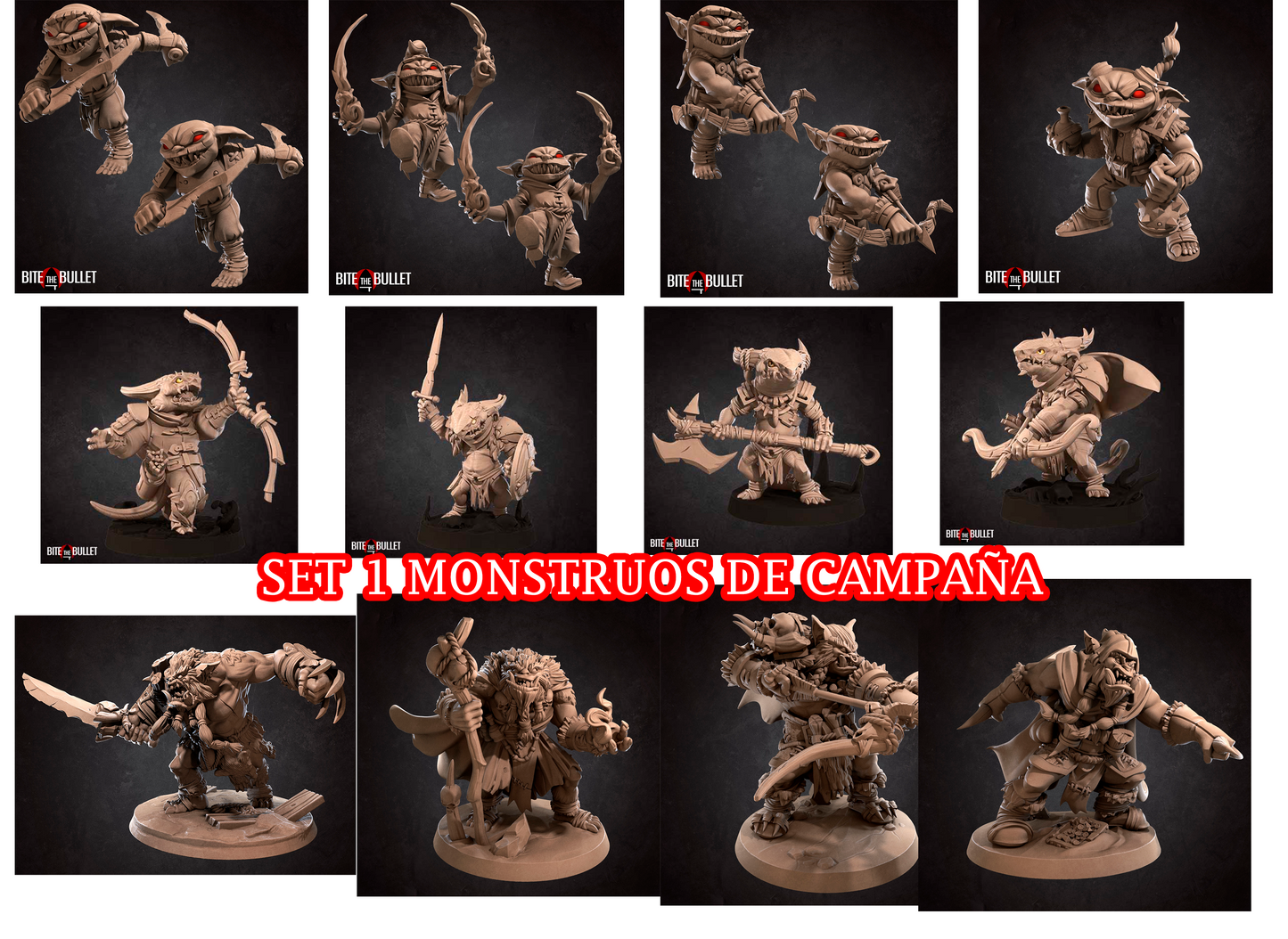 SETS 1 MONSTRUOS DE CAMPAÑA: goblins, kobolds y bugbears